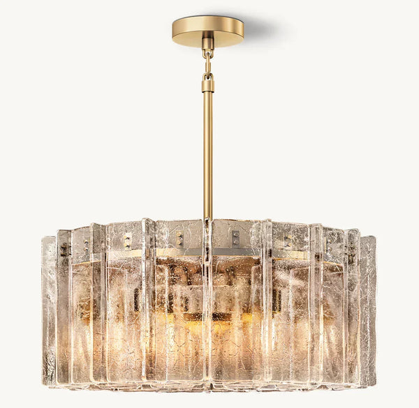 LATICA SMOKE GLASS ROUND CHANDELIER 36"