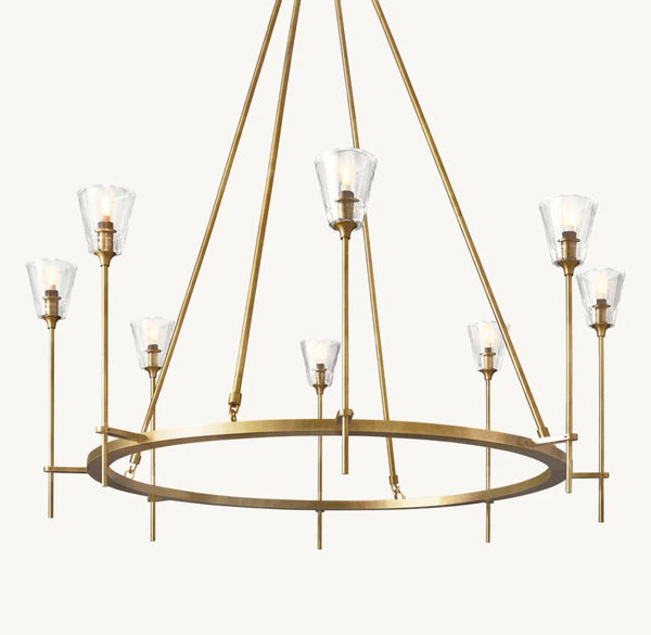 TROLCH DE VERRE ROUND CHANDELIER 46"