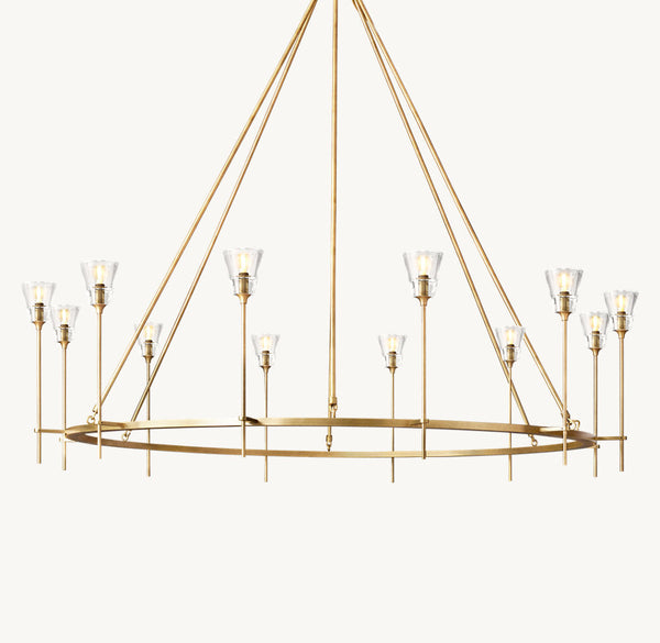 TROLCH DE VERRE ROUND CHANDELIER 70"