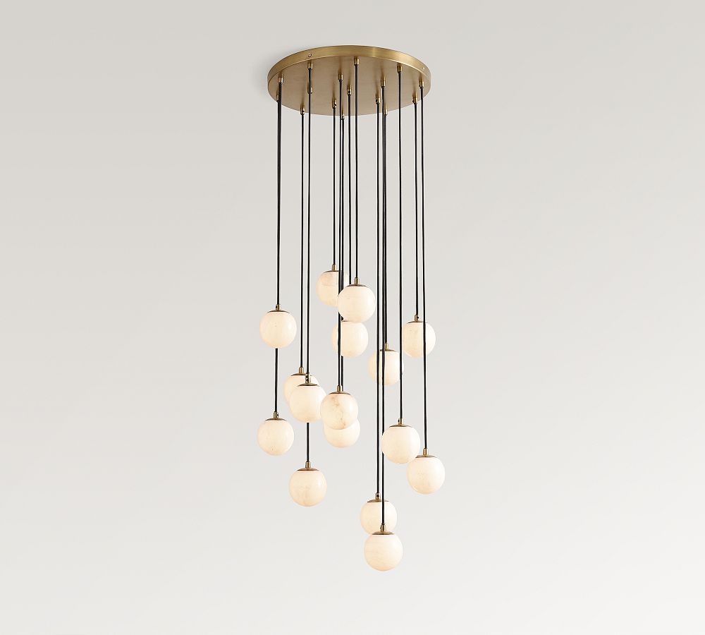 Raina Alabaster Multi Globe Chandelier (19")