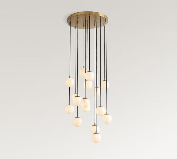 Raina Alabaster Multi Globe Chandelier (19")