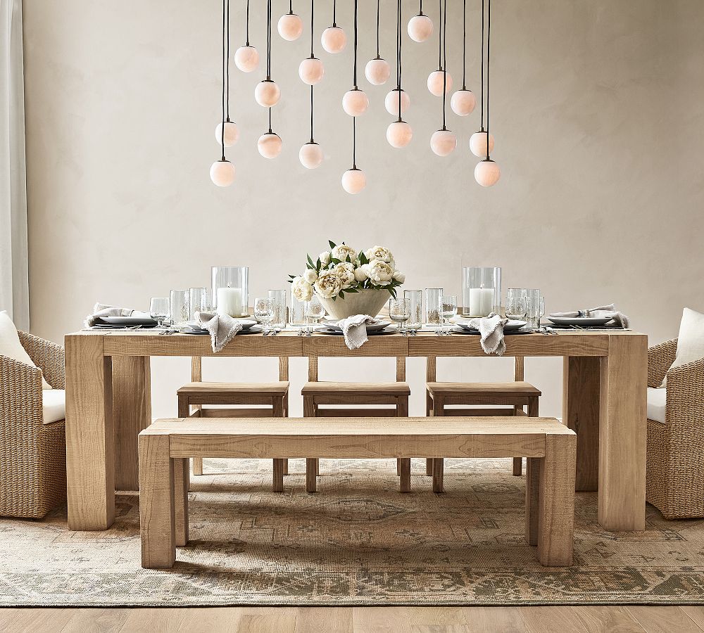 Raina Alabaster Linear Multi Globe Chandelier (46")