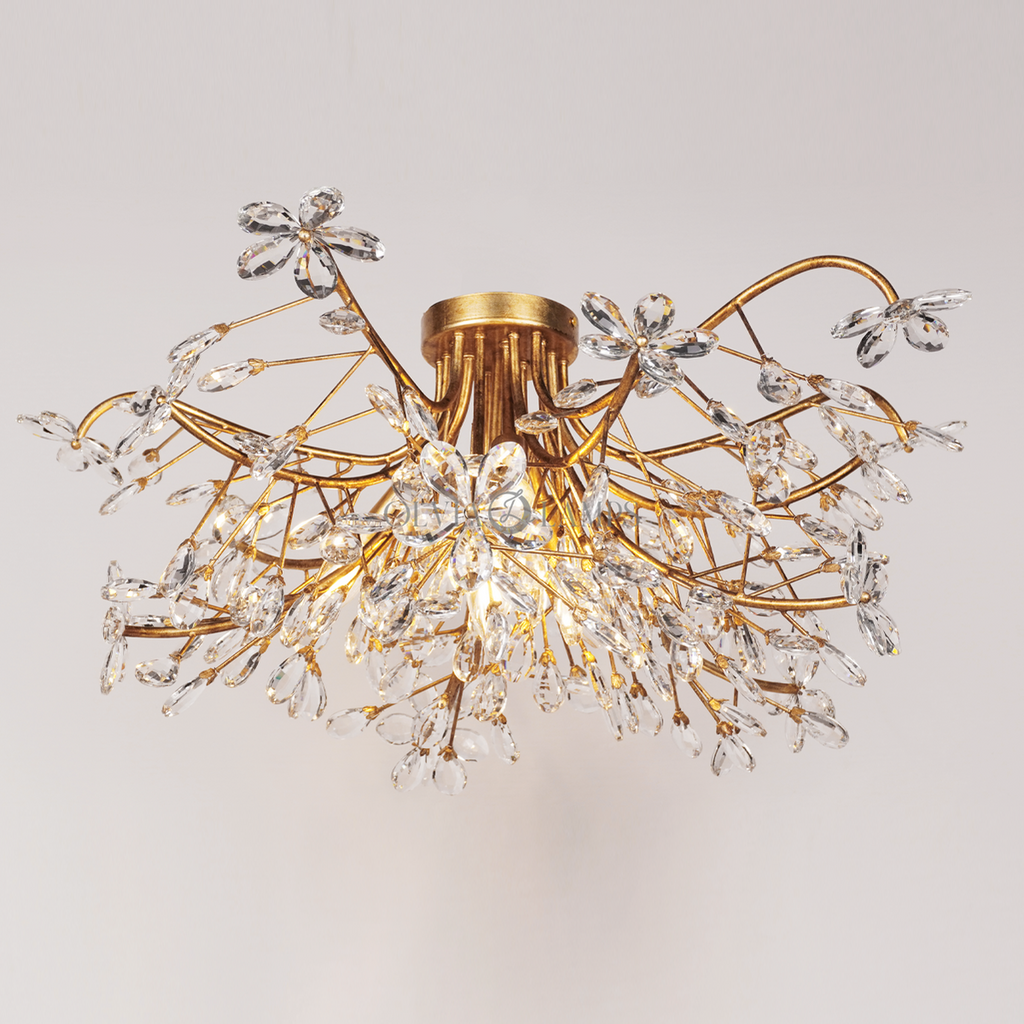 Crystal Flowers Fiore Flushmount 32''