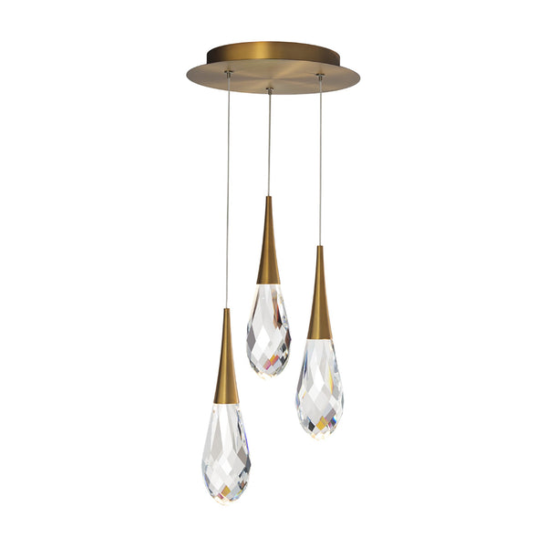 Hibiscus LED Crystal Multi Light Pendant Light