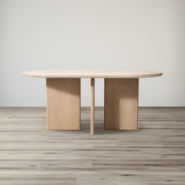 Vivian Cross-Base Rectangular Dining Table