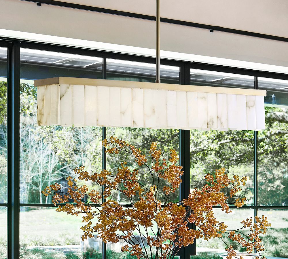 Windham Alabaster Linear Chandelier (49")
